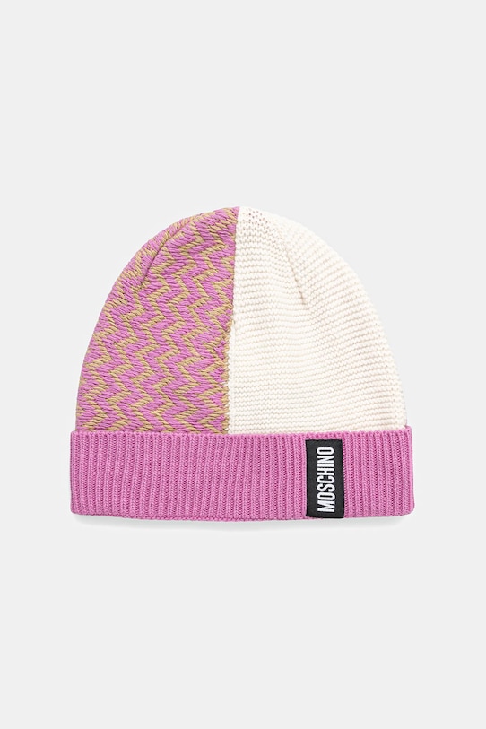 Moschino czapka z wełną cienka różowy M3338.65448