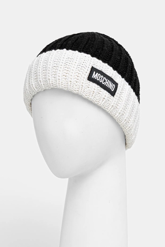 Σκουφί με μείγμα κασμίρ Moschino M3341.65453 μαύρο AW25