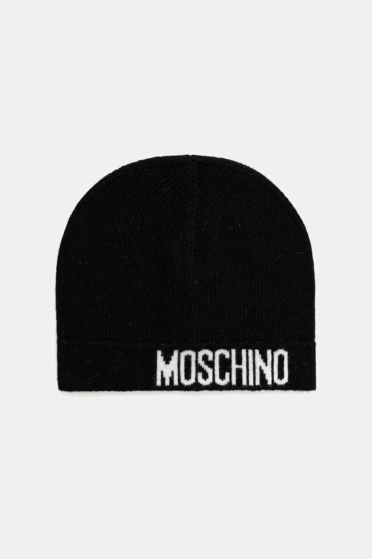 Moschino czapka z wełną cienka czarny M3344.65463