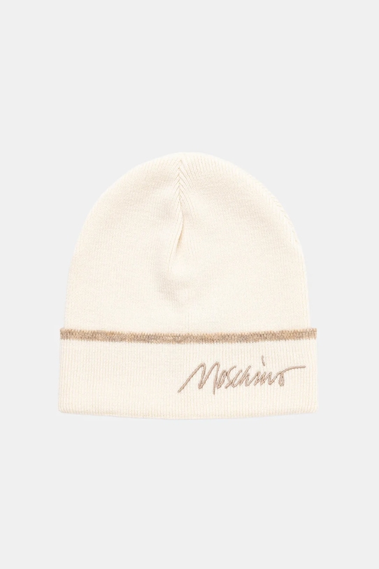 Moschino czapka z wełną średniej grubości beżowy M3352.65461