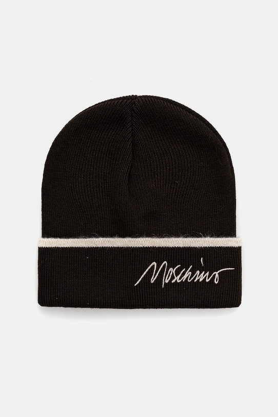 Moschino căciulă de lână cu modele maro M3352.65461