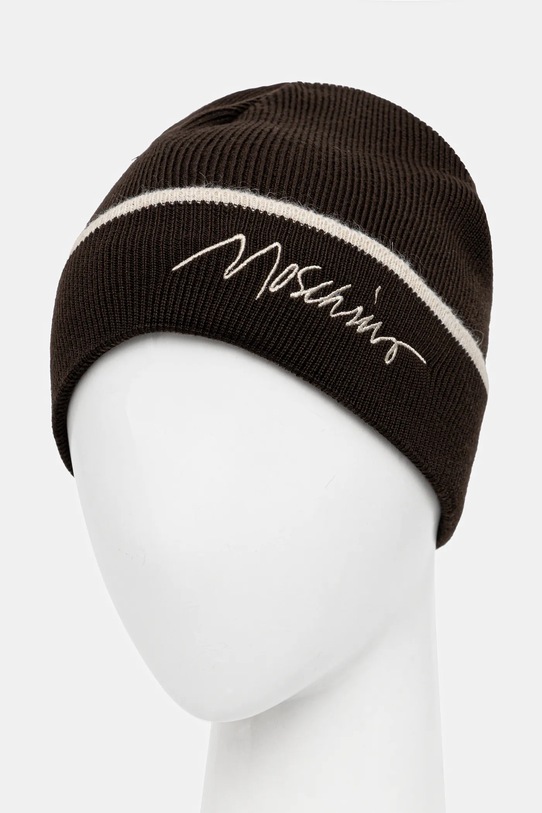 Moschino czapka z wełną M3352.65461 brązowy AW25