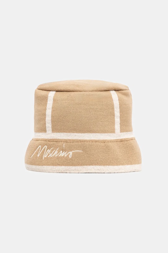 Klobuk z volno Moschino z dodatkom svile bež M3353.65460