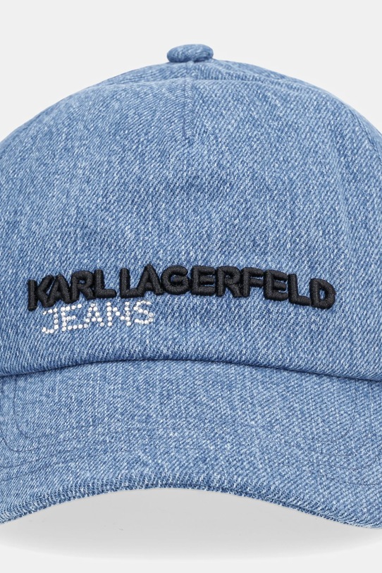 Karl Lagerfeld Jeans czapka z daszkiem bawełniana A4W33123 niebieski AW25