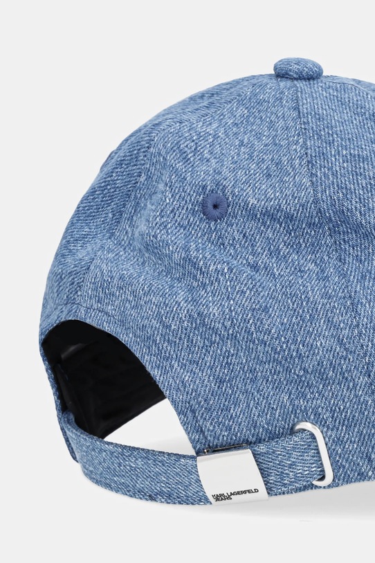 Akcesoria Karl Lagerfeld Jeans czapka z daszkiem bawełniana A4W33123 niebieski