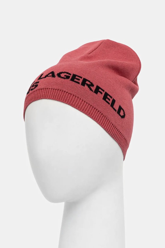 Akcesoria Karl Lagerfeld Jeans czapka bawełniana A3W33109 pomarańczowy