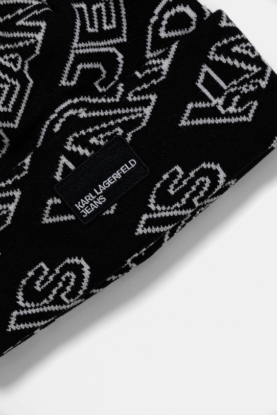 Karl Lagerfeld Jeans czapka i szalik czarny A4W33074