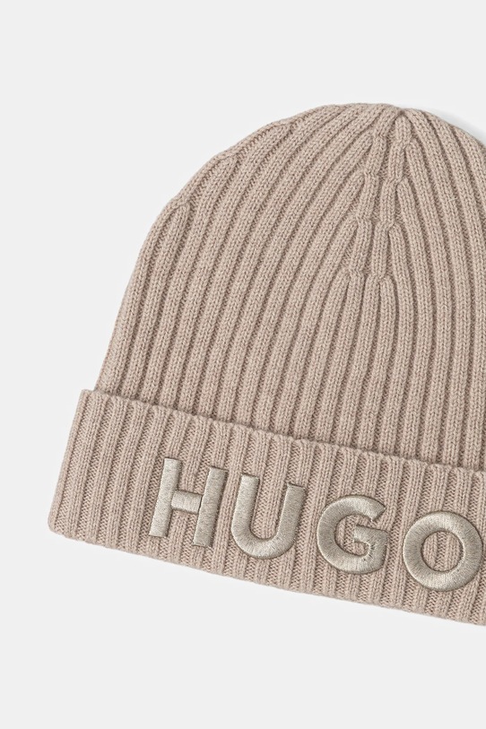 Akcesoria HUGO czapka wełniana 50524129 beżowy
