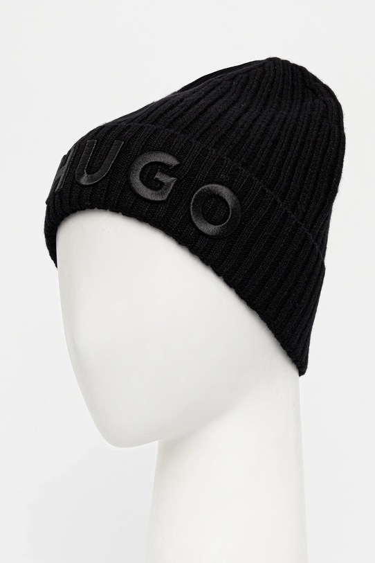 Akcesoria HUGO czapka wełniana 50524129 czarny