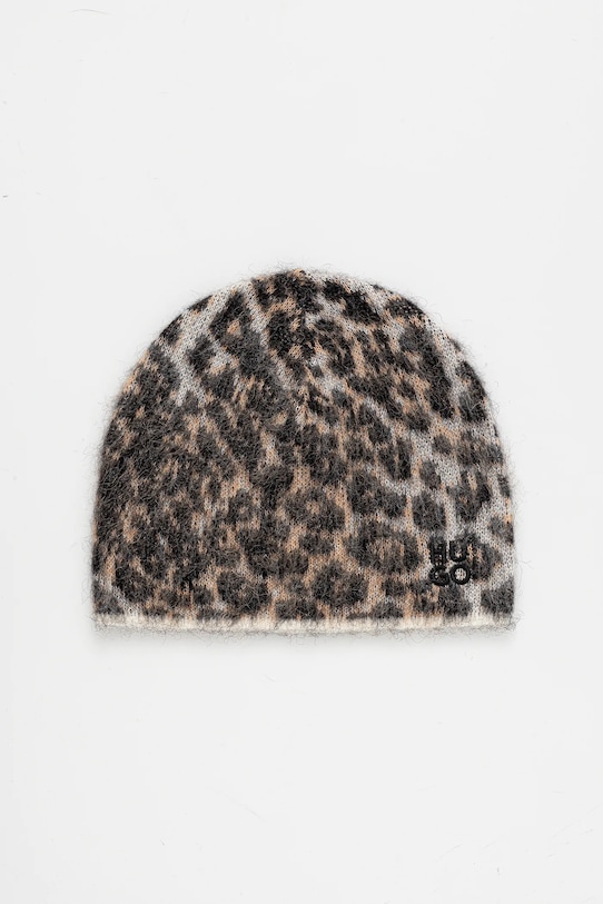 HUGO gyapjú sapka vékony barna 50548743