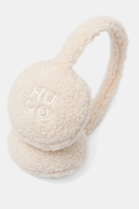 HUGO nauszniki 50550599 beżowy AW25