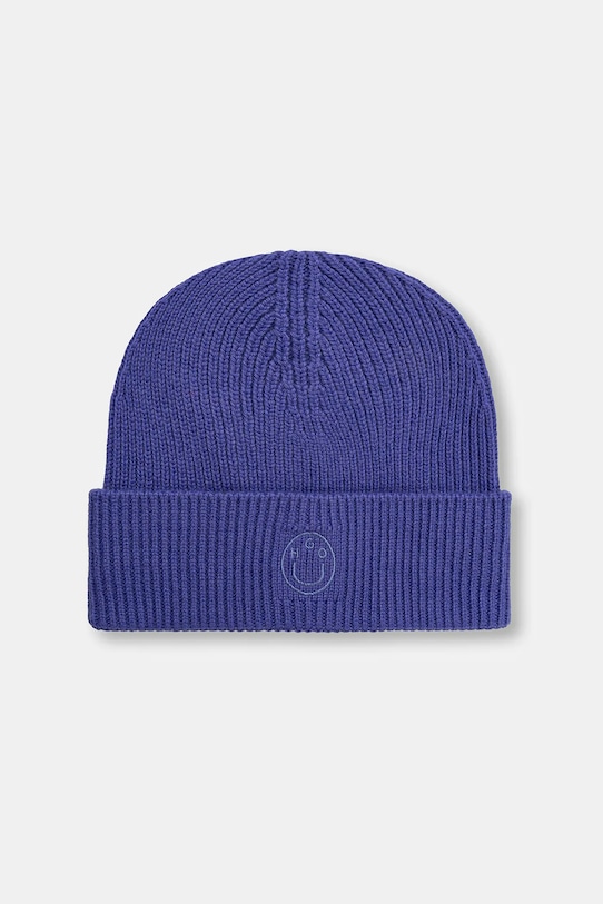 Čiapka s prímesou vlny Hugo Blue Xafon_B stredne hrubá fialová 50551505
