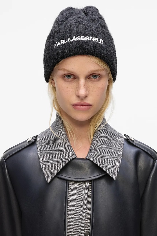 Karl Lagerfeld czapka A4W33012 szary