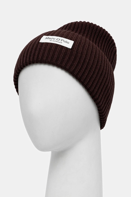 Bombažna kapa Marc O'Polo 509605901141 rjava AW25