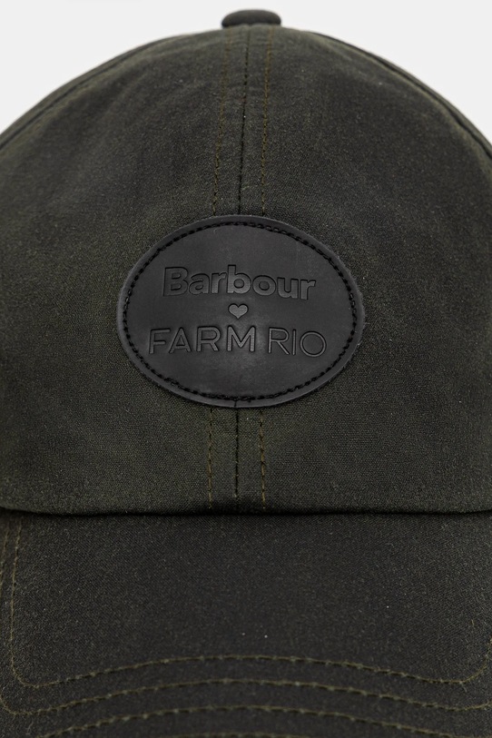 Akcesoria Barbour czapka z daszkiem x Farm Rio LHA0596 zielony