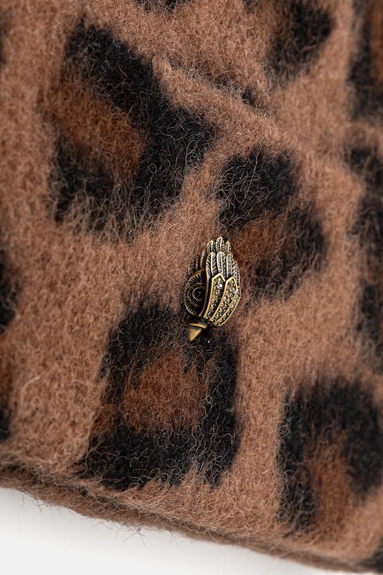 Akcesoria Kurt Geiger London czapka z domieszką wełny 5071639609 brązowy