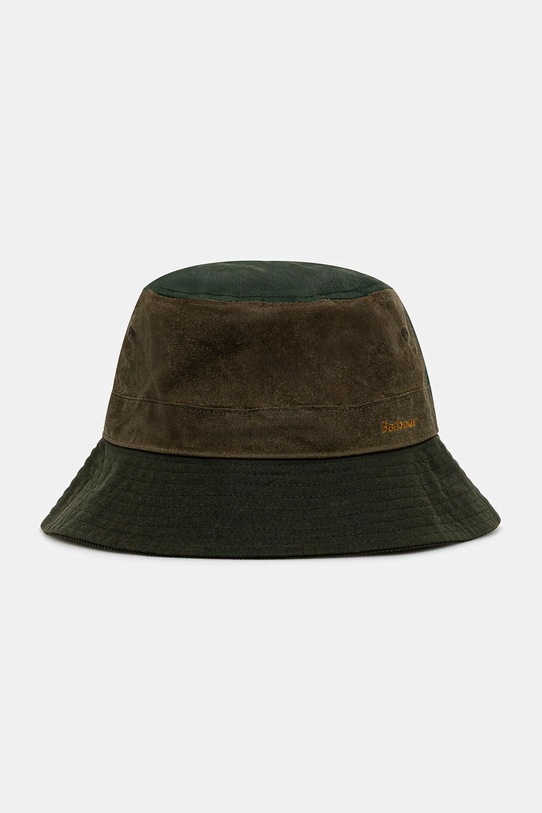 Шляпа из хлопка Barbour Brackley Wax Bucket Hat гладкий зелёный LHA0548OL52