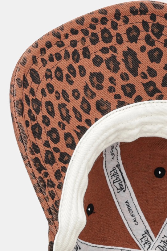 Хлопковая кепка Von Dutch коричневый VD.2.CB.LEO