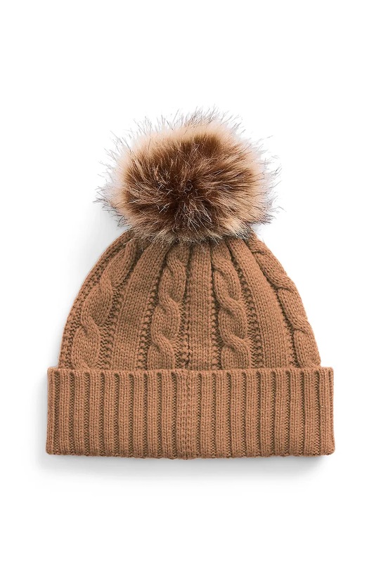 Lauren Ralph Lauren czapka z dodatkiem wełny 454P04455 beżowy AW25