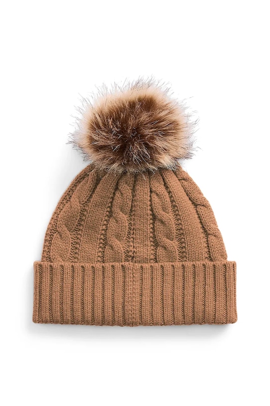 Lauren Ralph Lauren czapka z dodatkiem wełny 454P04455 brązowy AW25