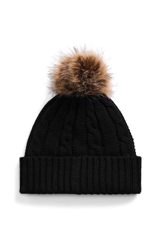 Lauren Ralph Lauren czapka z dodatkiem wełny 454P04455 czarny AW25