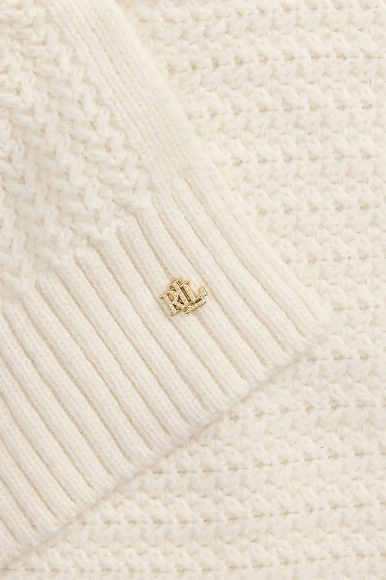 Lauren Ralph Lauren czapka i szalik z dodatkiem wełny 454P04471 beżowy AW25