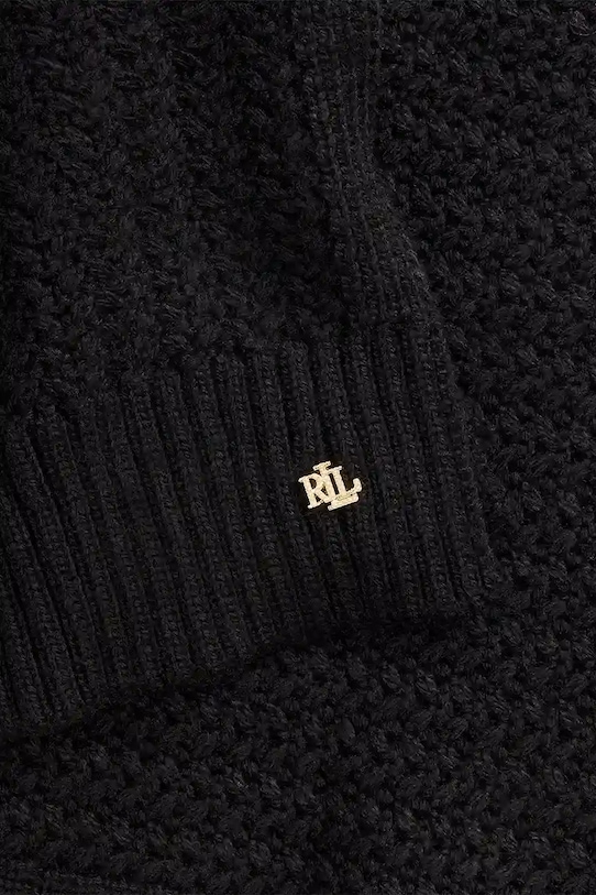 Lauren Ralph Lauren czapka i szalik z dodatkiem wełny 454P04471 czarny AW25