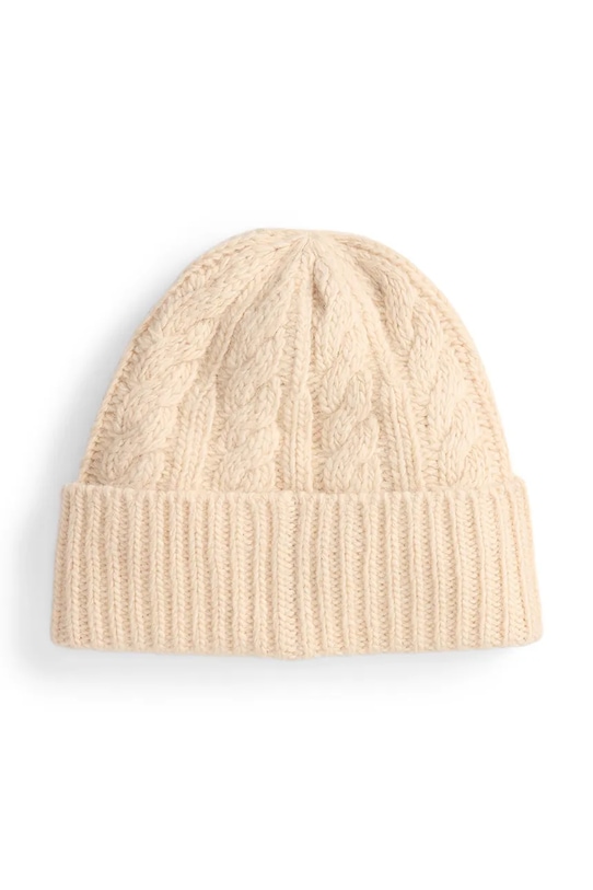 Polo Ralph Lauren czapka z dodatkiem wełny 455P04647 beżowy AW25