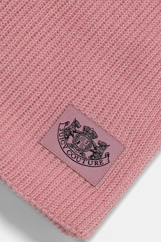 Σκουφάκι και κασκόλ με προσθήκη μαλλιού Juicy Couture ροζ JCAWH225715