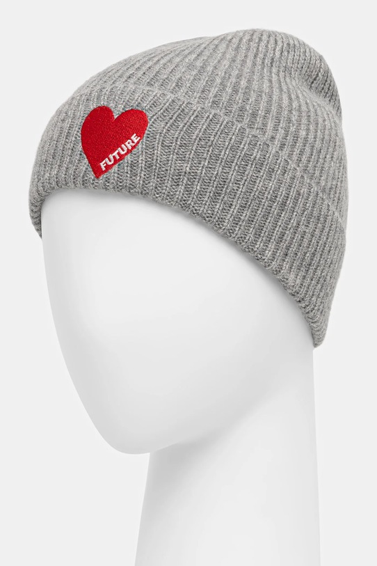 FROM FUTURE czapka kaszmirowa ABO01087 szary AW25