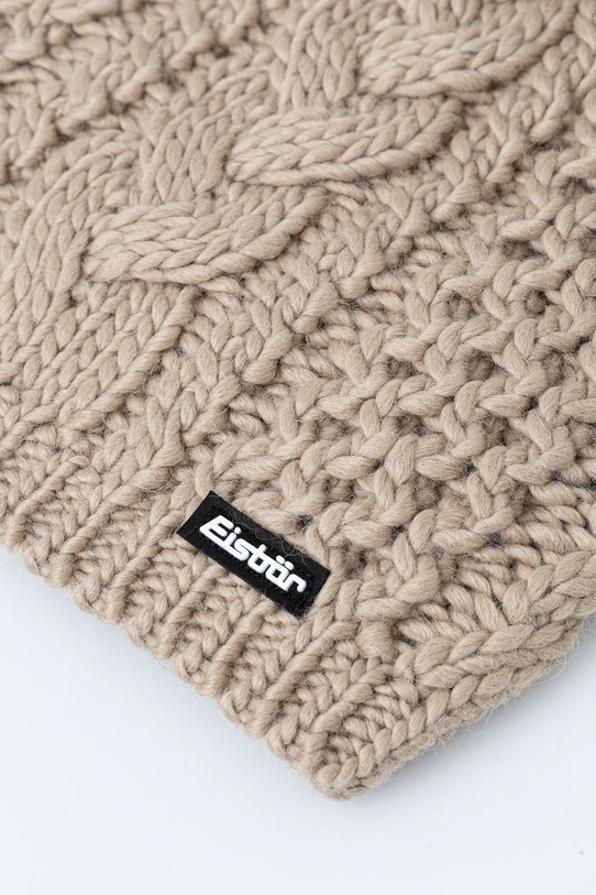 Akcesoria Eisbar czapka z dodatkiem wełny Afra Lux MÜ E80111 beżowy