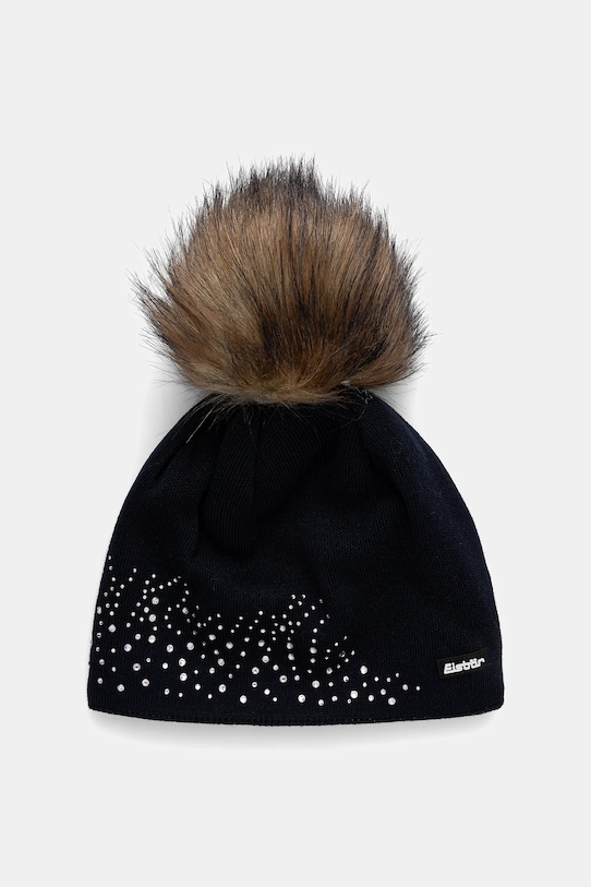 Eisbar czapka z dodatkiem wełny Nalin Lux Crystal MÜ cienka granatowy E80115
