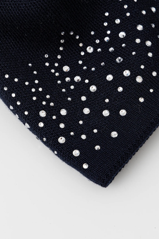 Akcesoria Eisbar czapka z dodatkiem wełny Nalin Lux Crystal MÜ E80115 granatowy