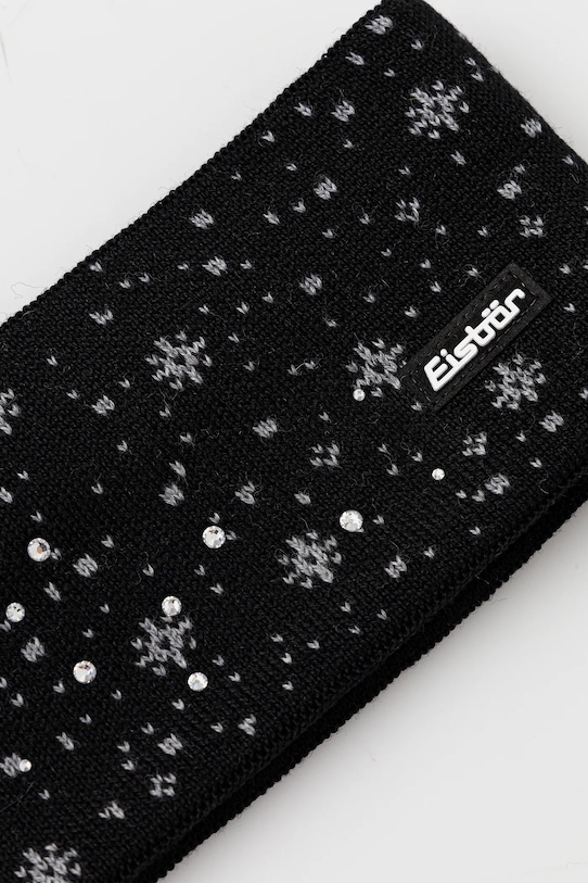 Eisbar opaska z dodatkiem wełny Rana Crystal STB E36095 czarny AW25