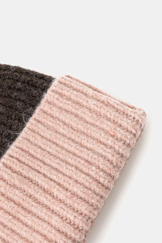 Αξεσουάρ Σκουφί από μείγμα μαλλιού United Colors of Benetton 6NWBDA01L καφέ