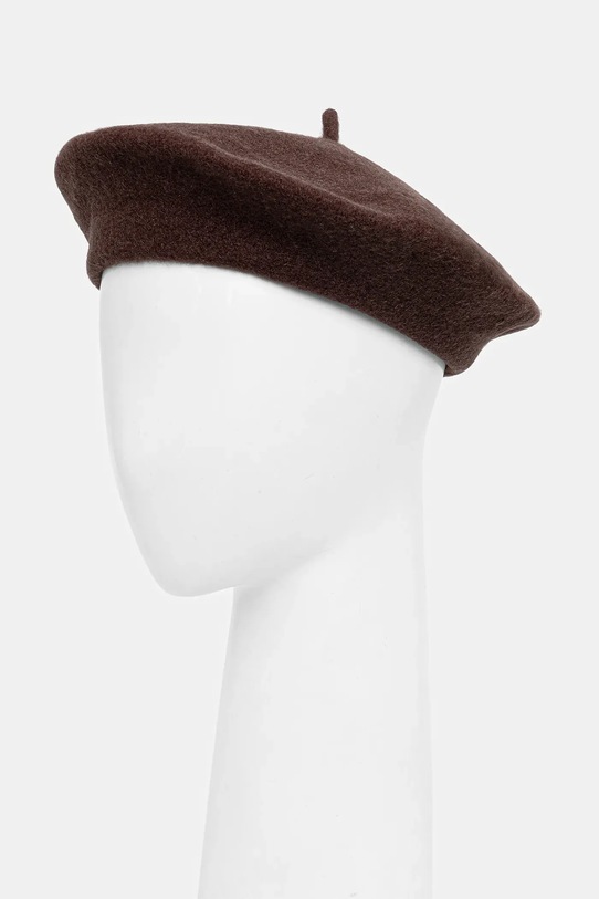 Sisley beret wełniany wełna brązowy 6B2NW41A4