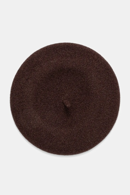 Sisley beret wełniany 6B2NW41A4 brązowy AW25