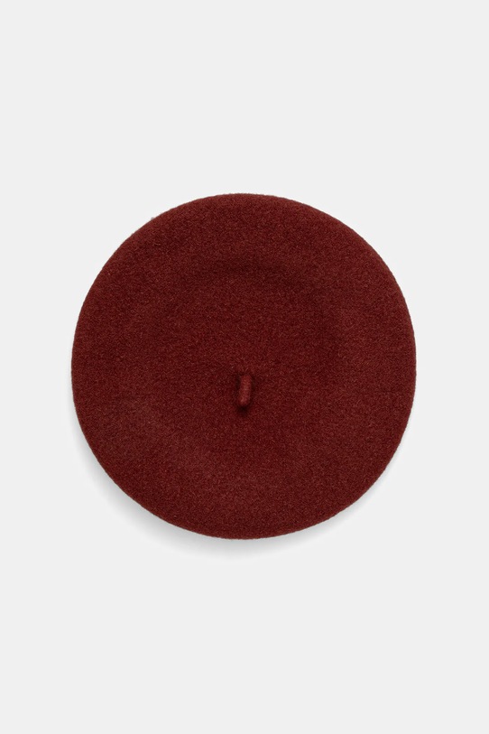 Sisley beret wełniany 6B2NW41A4 czerwony AW25