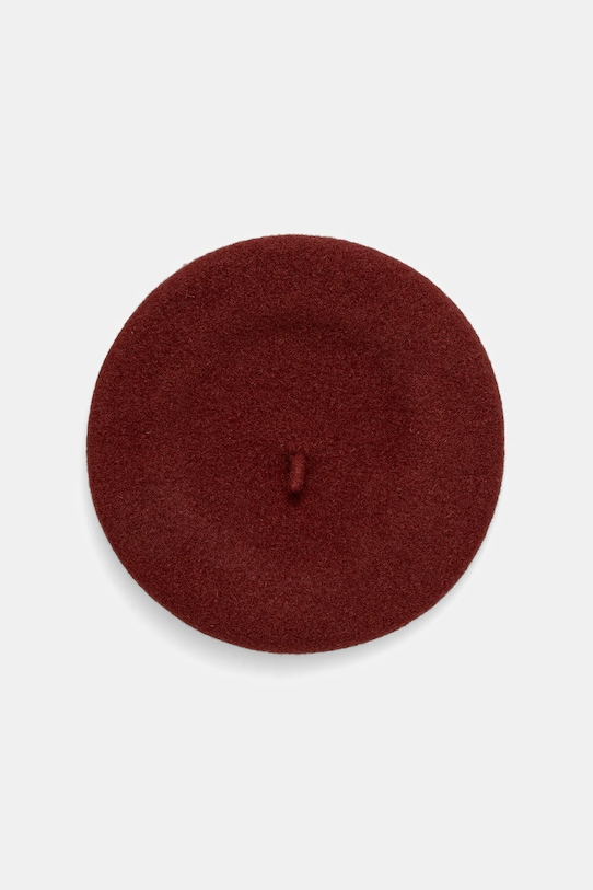 Sisley beret wełniany 6B2NW41A4 czerwony AW25