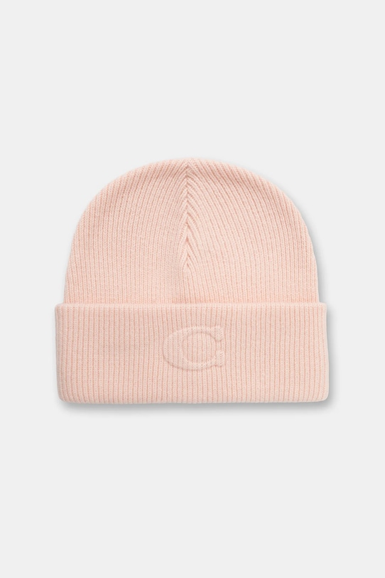 Coach pălărie din amestec de lână uni portocaliu 29CCL44