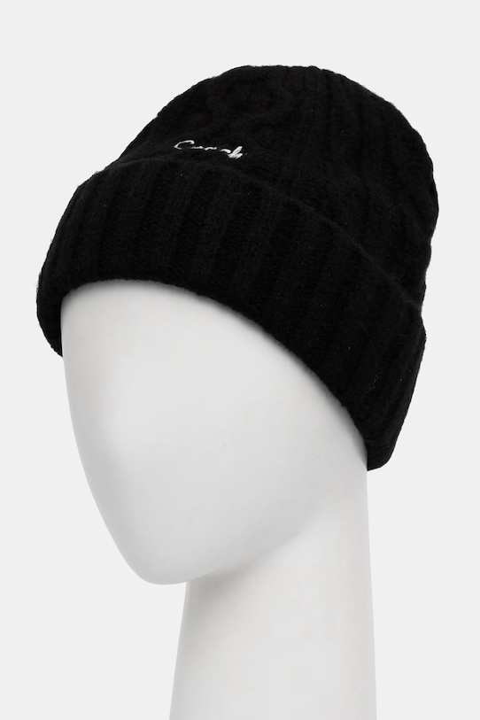 Coach czapka z domieszką wełny 29CCL47 czarny AW25