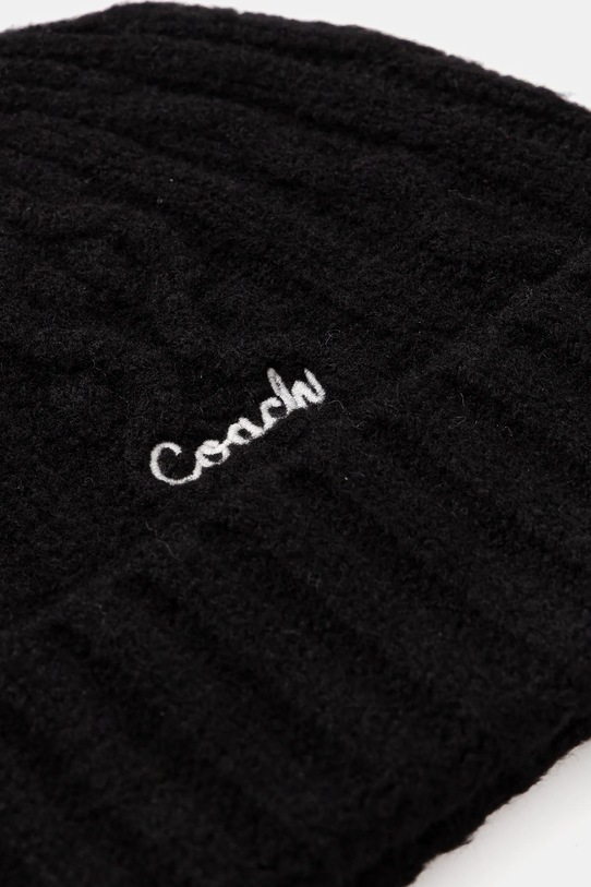 Akcesoria Coach czapka z domieszką wełny 29CCL47 czarny