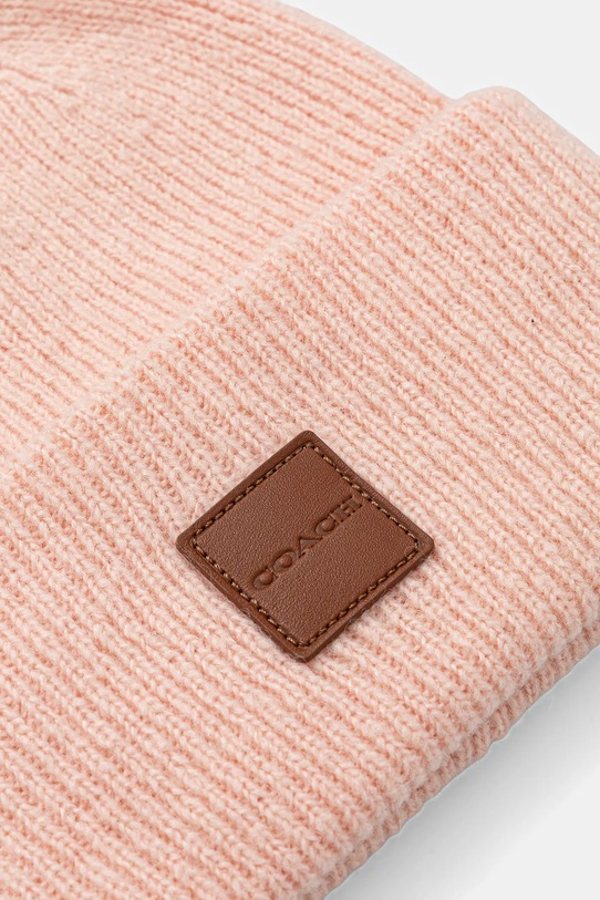 Akcesoria Coach czapka z dodatkiem wełny 29CU825 pomarańczowy