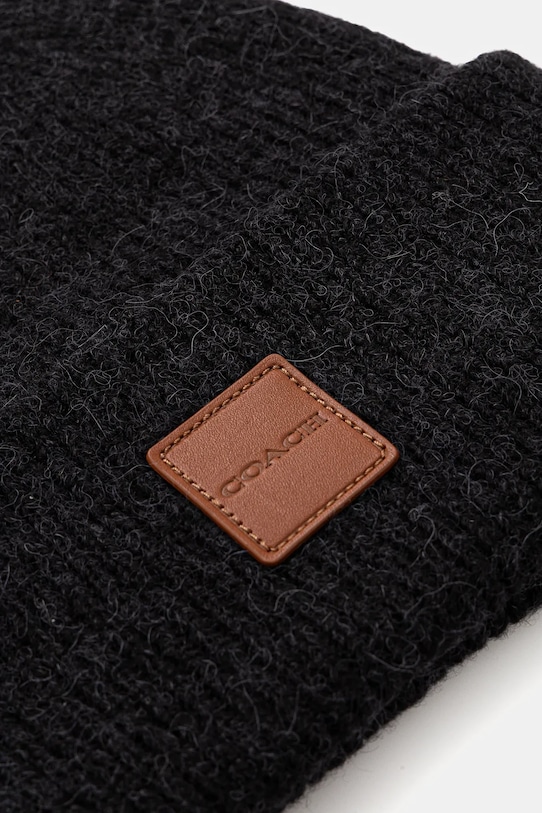 Akcesoria Coach czapka z dodatkiem wełny 29CU825 czarny