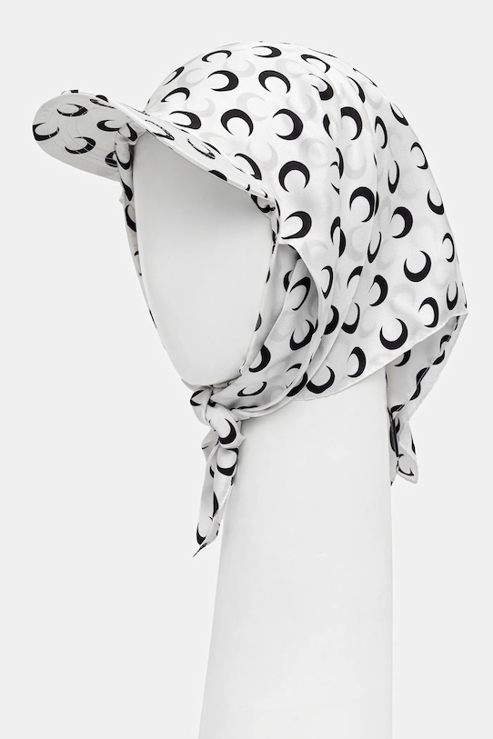 Marine Serre șapcă cozoroc Moon Silk Veiled altele alb UHG035ACWOV0043