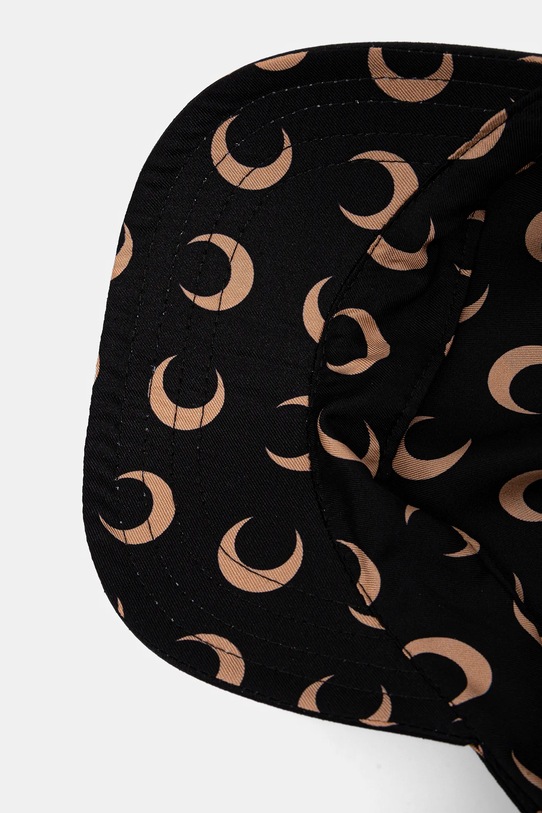 Marine Serre daszek Moon Silk Veiled UHG035ACWOV0043 czarny