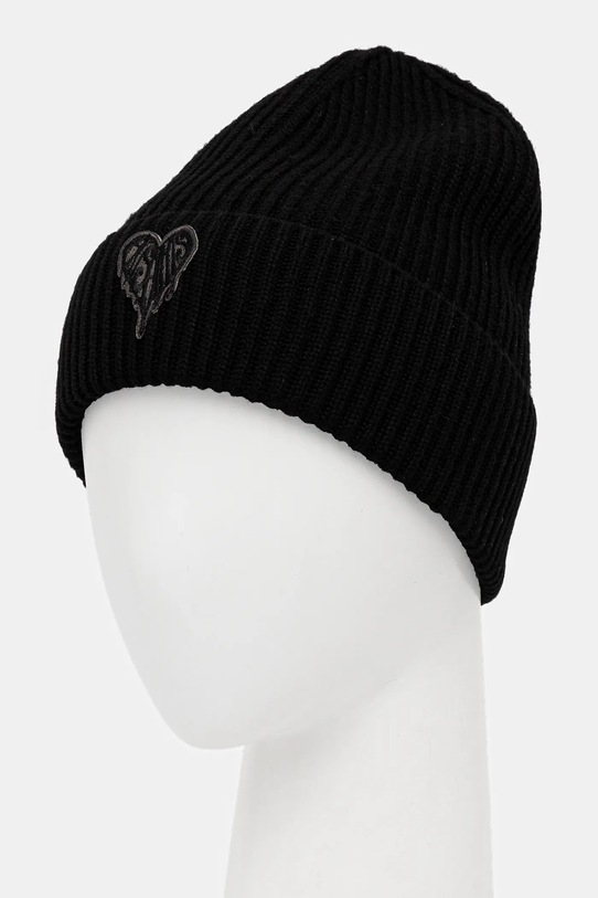 Akcesoria AllSaints czapka z dodatkiem wełny 29ASWC531285 czarny