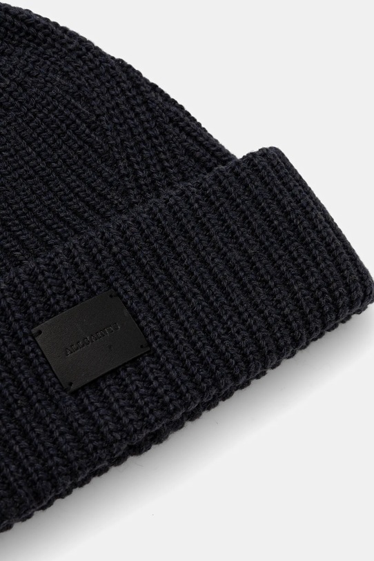 AllSaints czapka z dodatkiem wełny 29AS101343 granatowy AW25