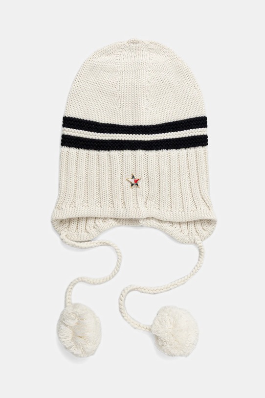 Tommy Jeans czapka z dodatkiem wełny średniej grubości beżowy AW0AW18311