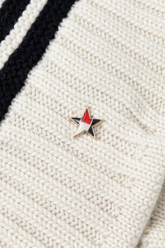 Tommy Jeans czapka z dodatkiem wełny AW0AW18311 beżowy AW25